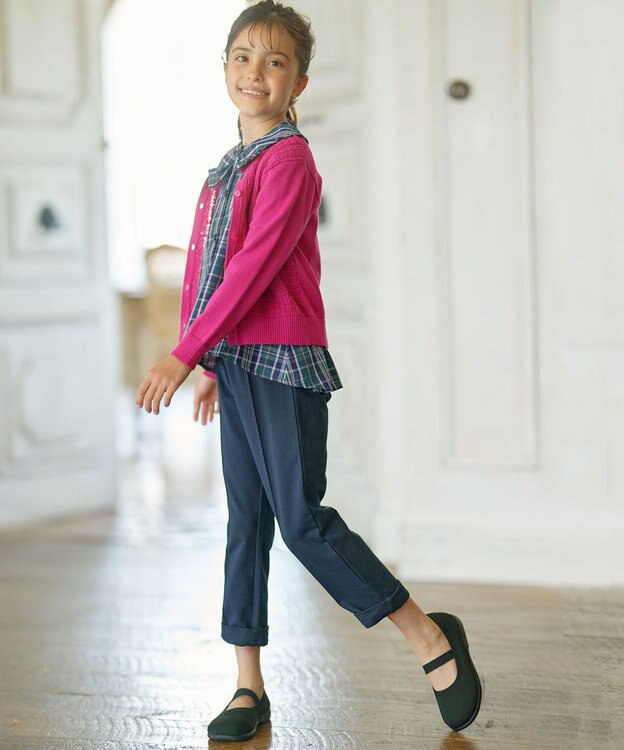 組曲 KIDS 【110-140㎝】ストレッチツイル パンツ ネイビー系