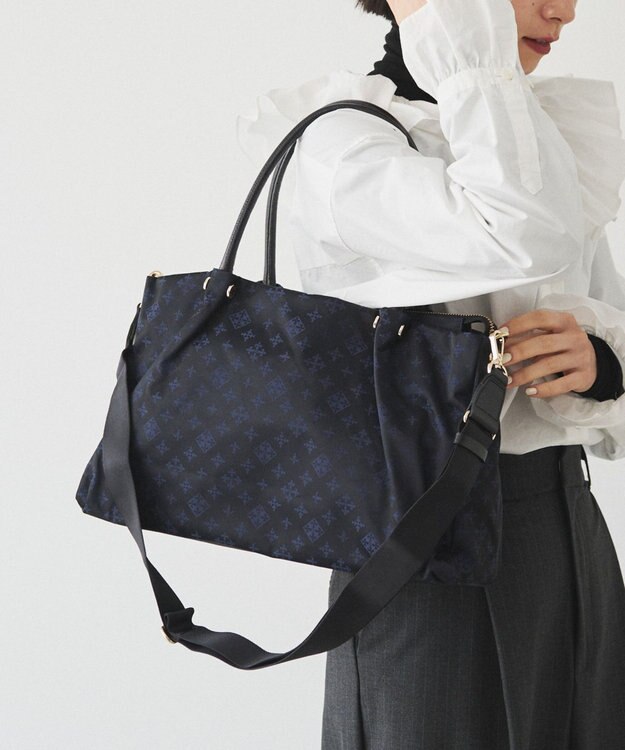 russet ナイロン三層2WAYトートバッグ(CE-1586) Black/Navy