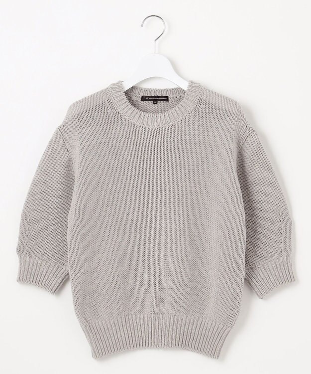 23区 【洗える】ルレックスバルキー ラメニット グレー系