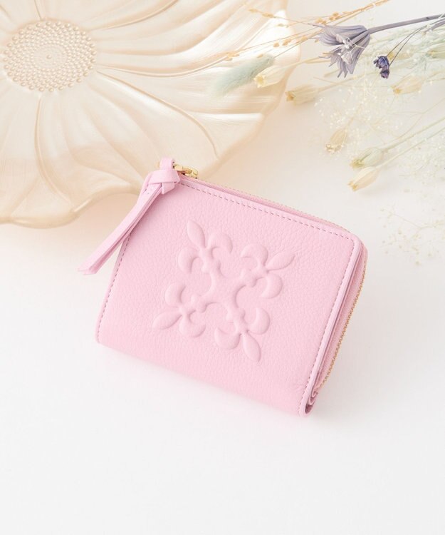 russet 【2025AW新作】エンボスモノグラムハーフウォレット(SO-437) Pink