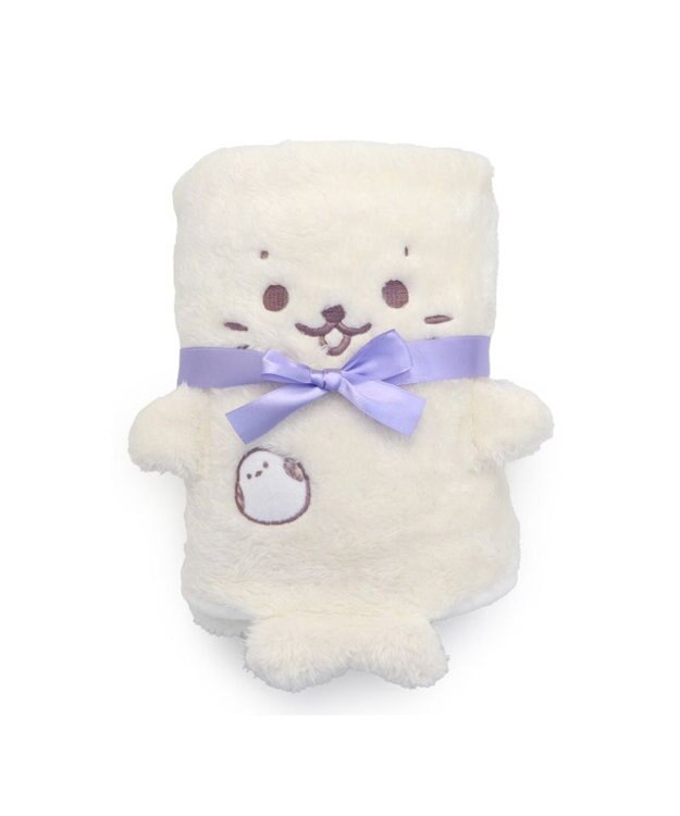 Mother garden しろたん くるっと膝掛け 《シマエナガ》 70×95cm パープル