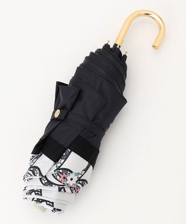 TOCCA 【晴雨兼用】【UVカット99.9%以上・撥水・遮光率99.9%・ミニ傘袋バッグ付き】SHAKE RIBBONS UMBRELLA 折り畳み傘 アイボリー系