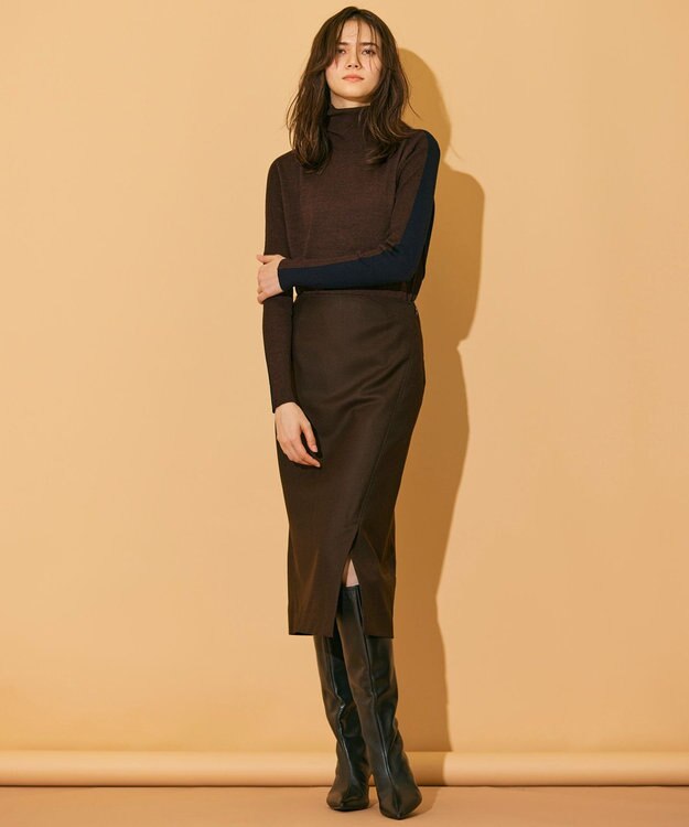 BEIGE， 【WEB限定】MONTE ROSA / Iラインスカート Brown