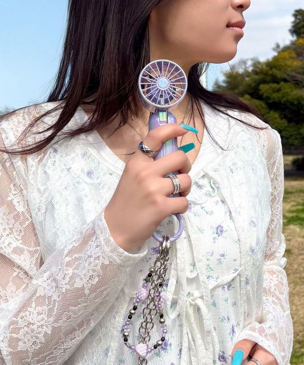 WEGO 【暑さ対策】3WAYペルチェハンディファン ライトパープル