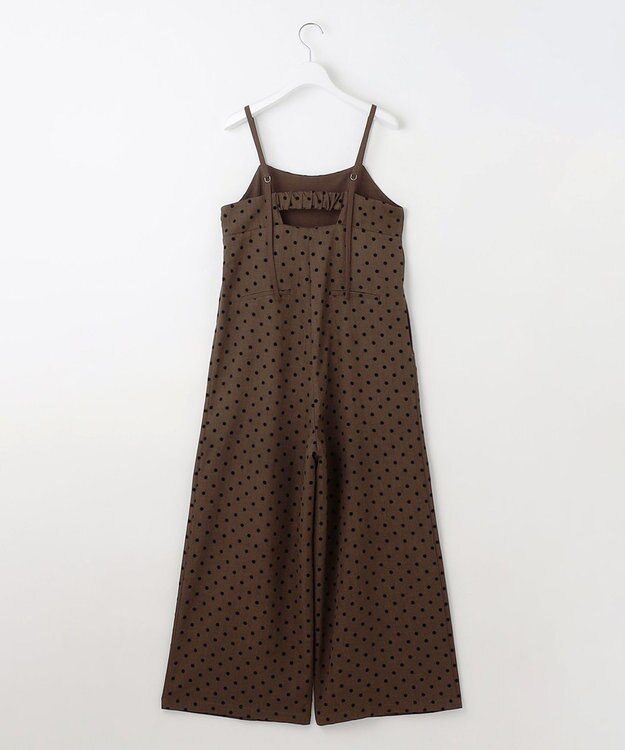 Feroux ドットフロッキー ロンパース ダークブラウン系1