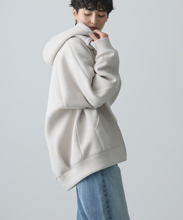 AMERICAN HOLIC ダンボールポンチＺＩＰパーカー Gray Beige