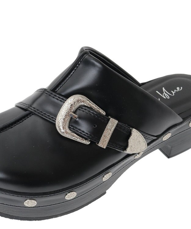 Green Parks ・ｒｉｃｈ　ｂｌｕｅ　ウェスタンクロッグ Black