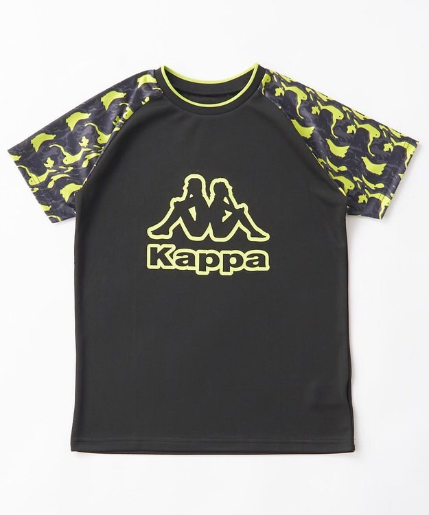 OP／FILA 【Kappa】ブランドモチーフTシャツ ブラック