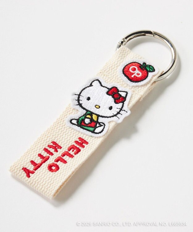 OP／FILA 【Ocean Pacific×ハローキティ】ワッペンバッグチャーム アイボリー