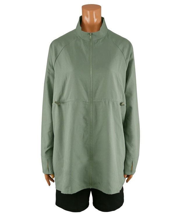 San-ai Resort（三愛水着楽園） 【WEB限定】5点セット バケットハット付きUVカット リブタンキニ+ラッシュガードセット水着【BeachQueen(ビーチクイーン）】 カーキー