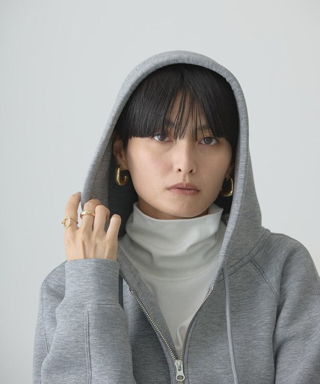 AMERICAN HOLIC ダンボールポンチＺＩＰパーカー Gray Mixture