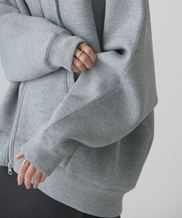 AMERICAN HOLIC ダンボールポンチＺＩＰパーカー Gray Mixture