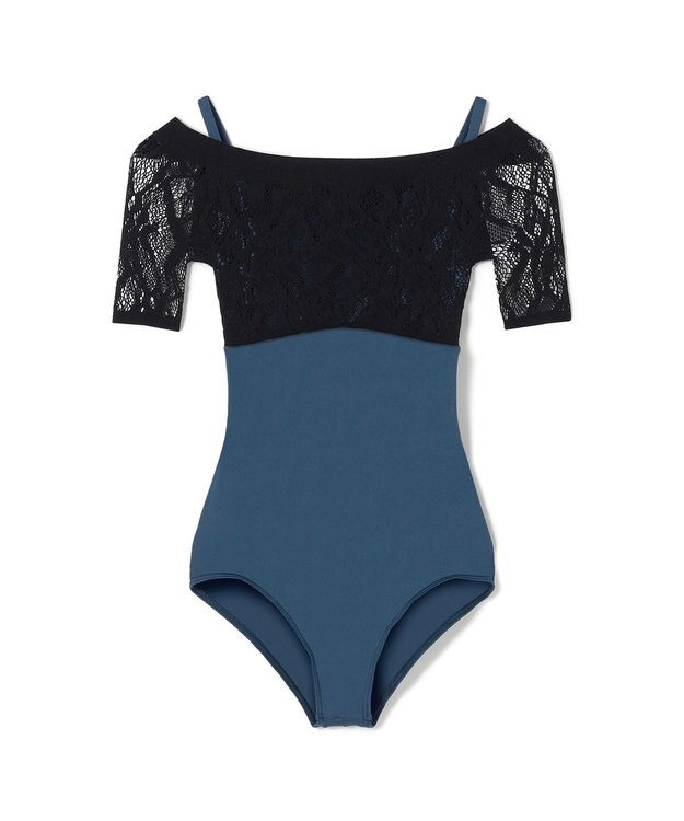 Chacott ハーフスリーブレオタード インディゴブルー