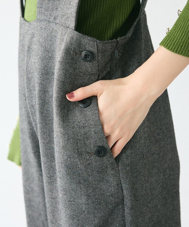 CRAFT STANDARD BOUTIQUE ツイードサロペット Black