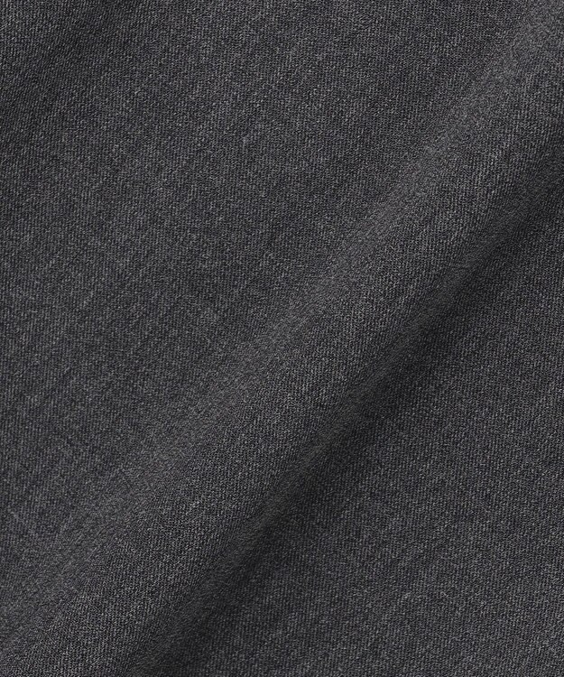 UNFILO L 【セットアップ着用可/ウエストゴム】マイビューティ セミフレアパンツ チャコール