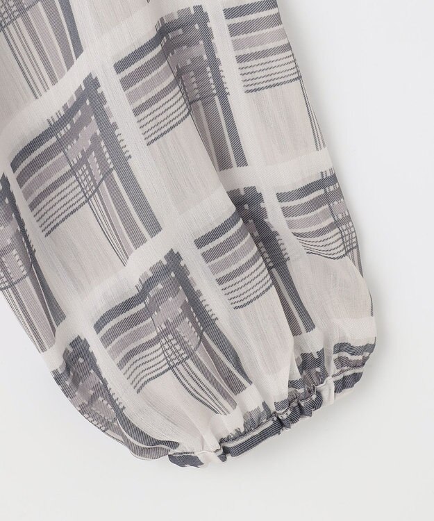 Feroux 【洗える】プリーツ ワンピース ネイビー系（チェック柄）