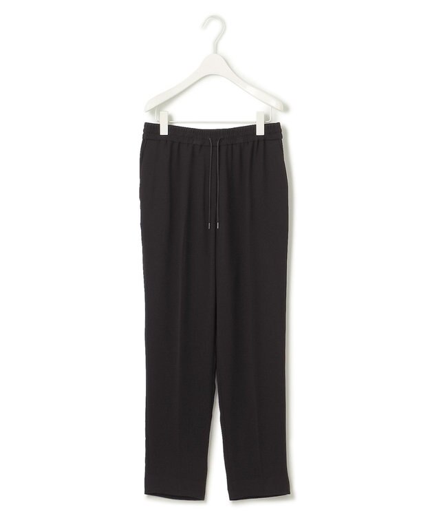 ICB 【洗える】ライトダブルクロス ドロストパンツ ブラック系