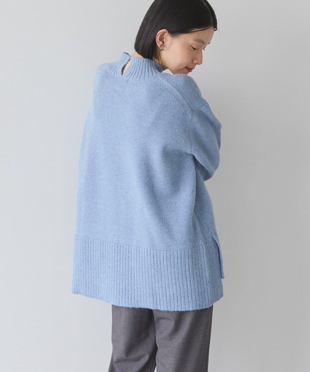 AMERICAN HOLIC サイドスリットニットプルオーバー Sax