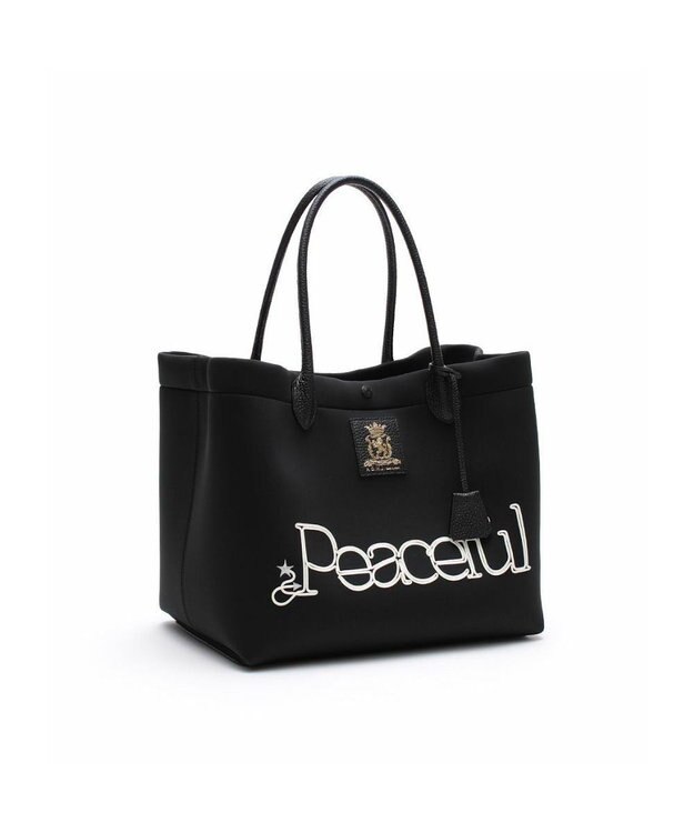 A.D.M.J. 【魔法の様に軽い】マジックライト/コード刺しゅうキューブトート34cm NE/AZU