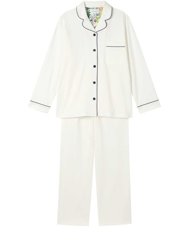 une nana cool ハイゲージコットンパジャマ　ＭＡＤＥ　ＷＩＴＨ　ＬＩＢＥＲＴＹ　ＦＡＢＲＩＣ WH