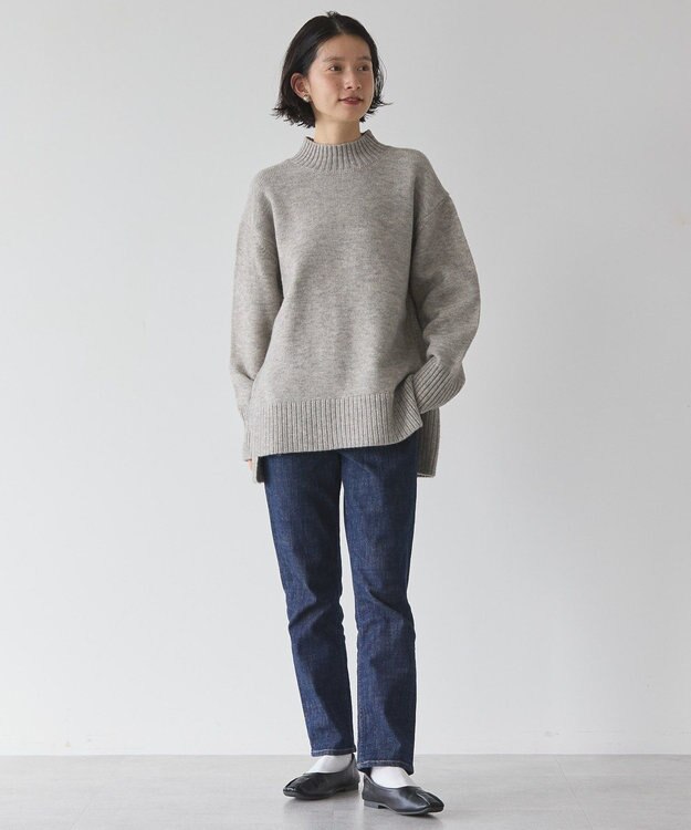 AMERICAN HOLIC サイドスリットニットプルオーバー Gray Mixture