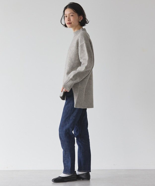 AMERICAN HOLIC サイドスリットニットプルオーバー Gray Mixture