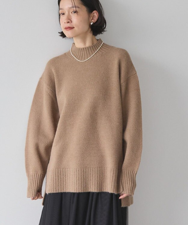 AMERICAN HOLIC サイドスリットニットプルオーバー Mocha