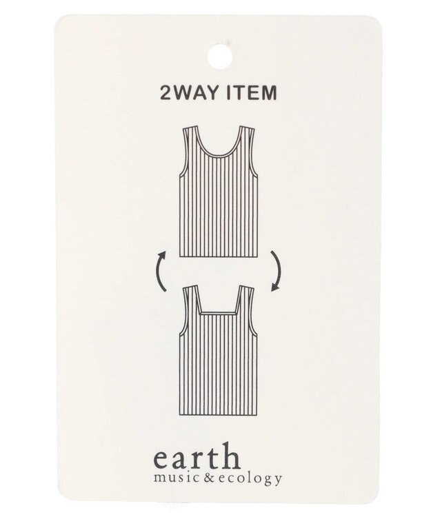 earth music&ecology ２ＷＡＹリブニットタンクトップ Black
