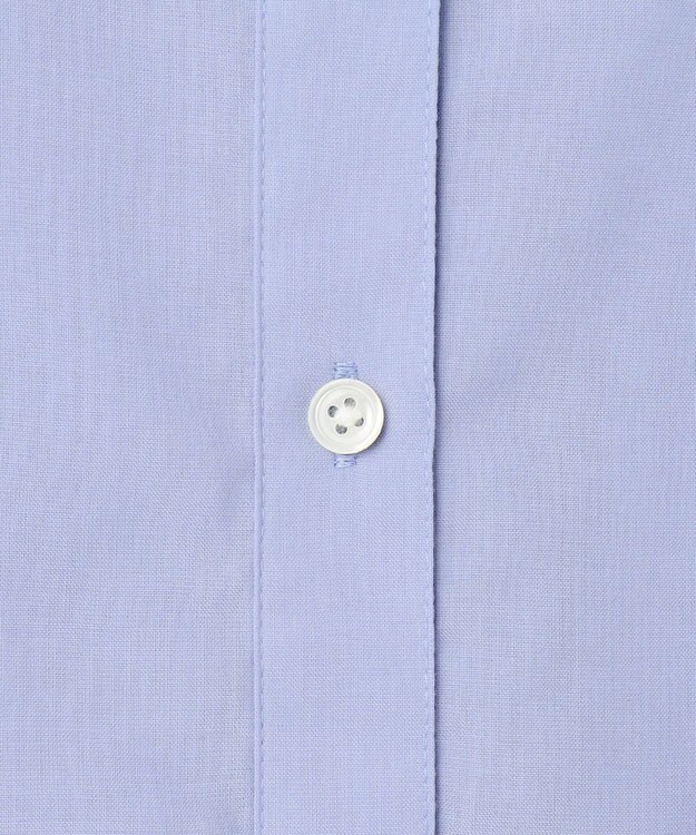 J.PRESS LADIES 【洗える】スパンローン バックプリーツ ブラウス ブルー系