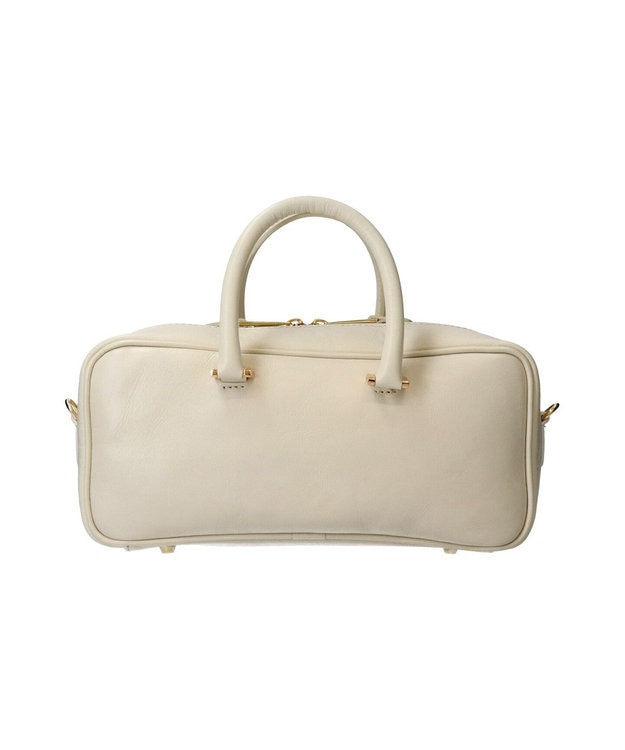 INTER-CHAUSSURES 【CHRISTIAN VILLA】レザーハンドルハンドバッグ アイボリー