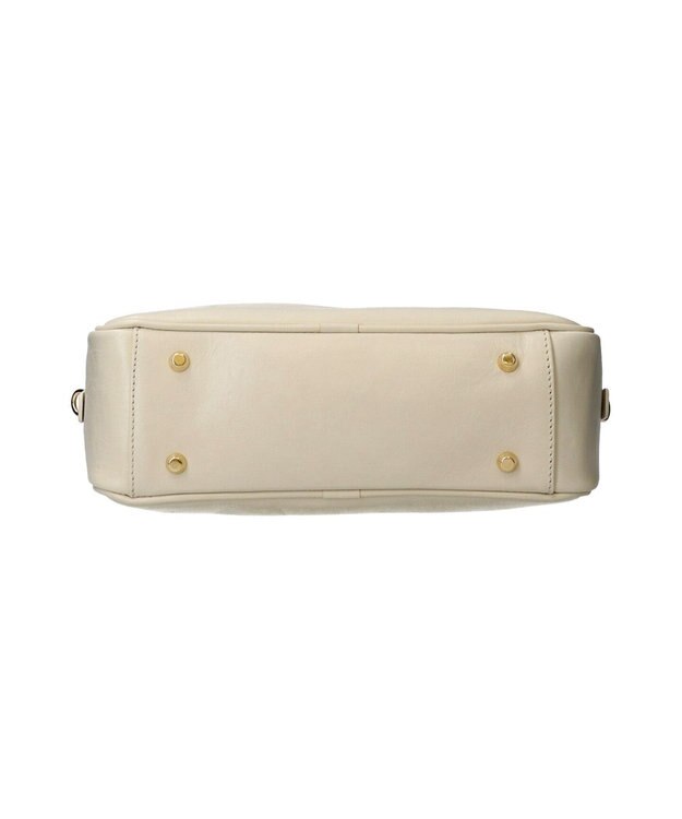 INTER-CHAUSSURES 【CHRISTIAN VILLA】レザーハンドルハンドバッグ アイボリー