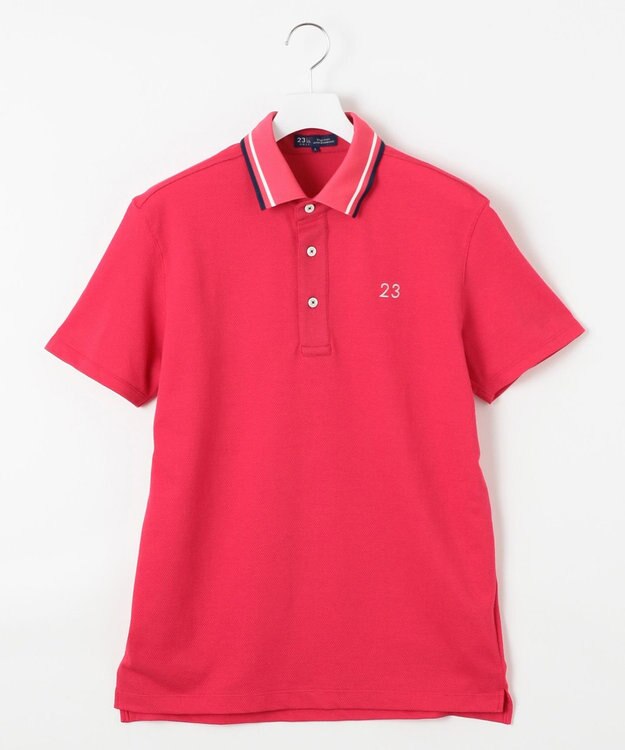 23区GOLF 【MEN】【吸水速乾/UVカット】ベーシック ポロシャツ レッド系