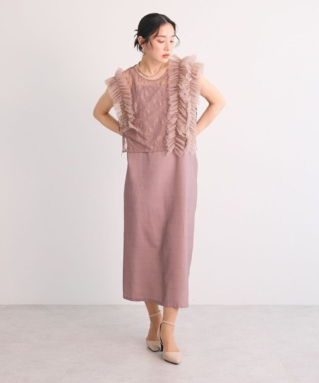 Green Parks ・Ｒａｉｌｍｅ　ＳＥＴ２点　レースブラウス＆ワンピ Pink