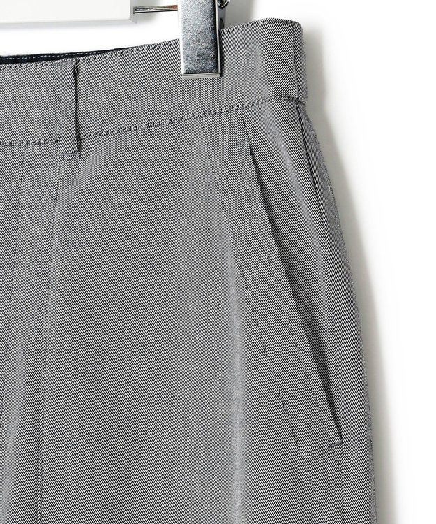 23区 【洗える】スラブツイルストレッチ ワイド パンツ ネイビー系