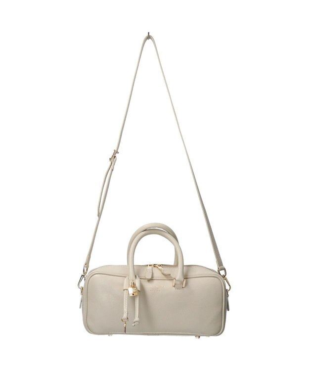 INTER-CHAUSSURES 【CHRISTIAN VILLA】レザーハンドルハンドバッグ アイボリー