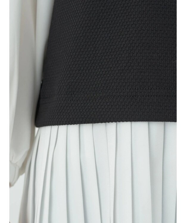 earth music&ecology プリーツドッキングプルオーバー Black