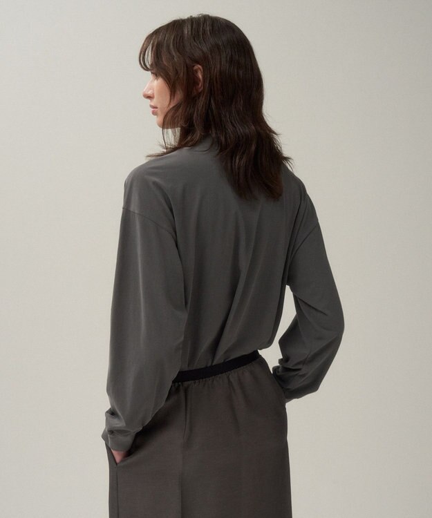 ATON FRESCA NUBACK | ロングスリーブTシャツ CHARCOAL GRAY