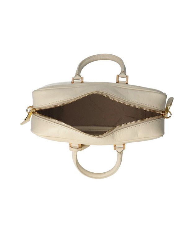 INTER-CHAUSSURES 【CHRISTIAN VILLA】レザーハンドルハンドバッグ アイボリー