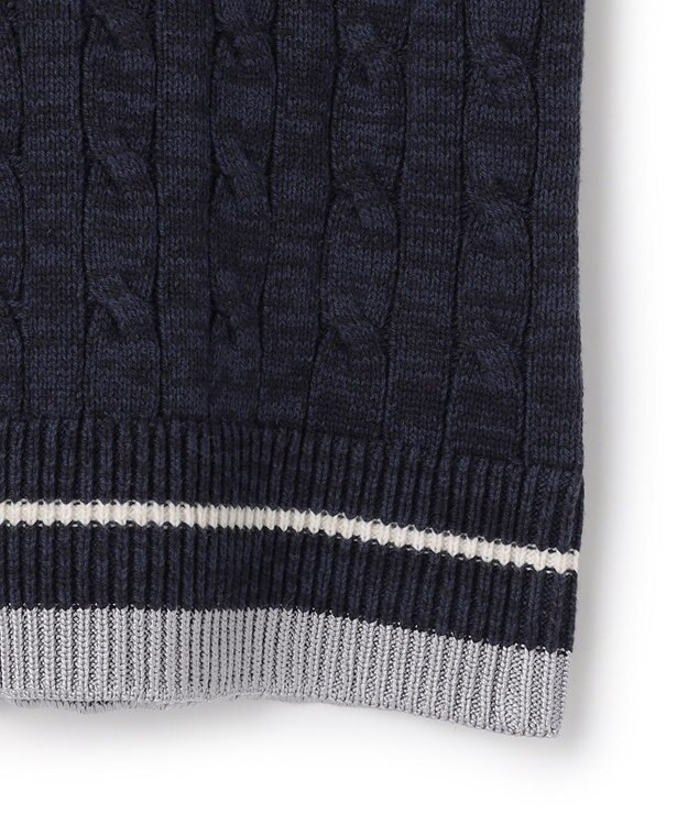 J.PRESS YORK STREET 【WOMEN】ケーブルチルデン ニットベスト ネイビー系