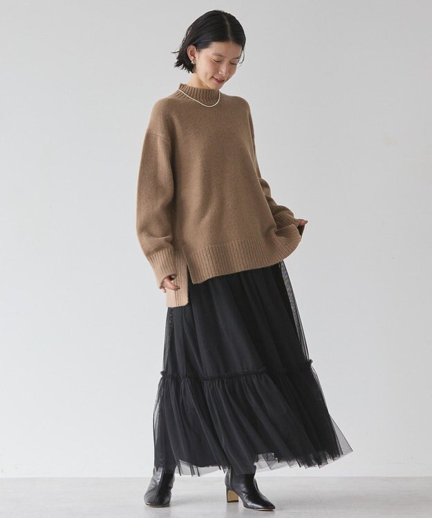 AMERICAN HOLIC サイドスリットニットプルオーバー Mocha