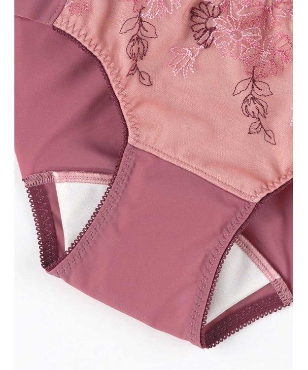 AMPHI サニタリーショーツ 【BRAGENIC ブラジェニック 脇高細見えタイプ】羽付きナプキン対応  BMI353とペア 吸汗速乾(後ろ身頃) 生理用ショーツ PMI053 アンフィ／ワコール ロマンピンク