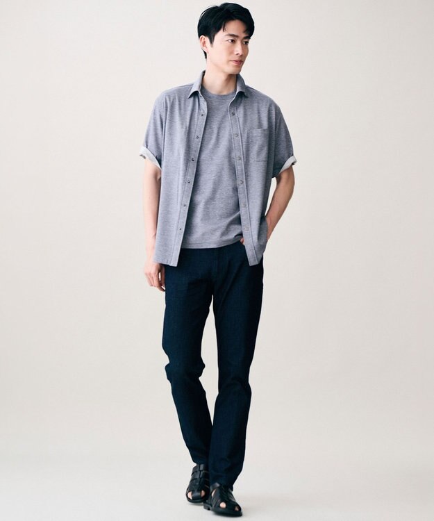 JOSEPH ABBOUD 【キングサイズ・ジャージー素材・ストレッチ】コンパクトコットンジャージー Tシャツ ライトグレー系2