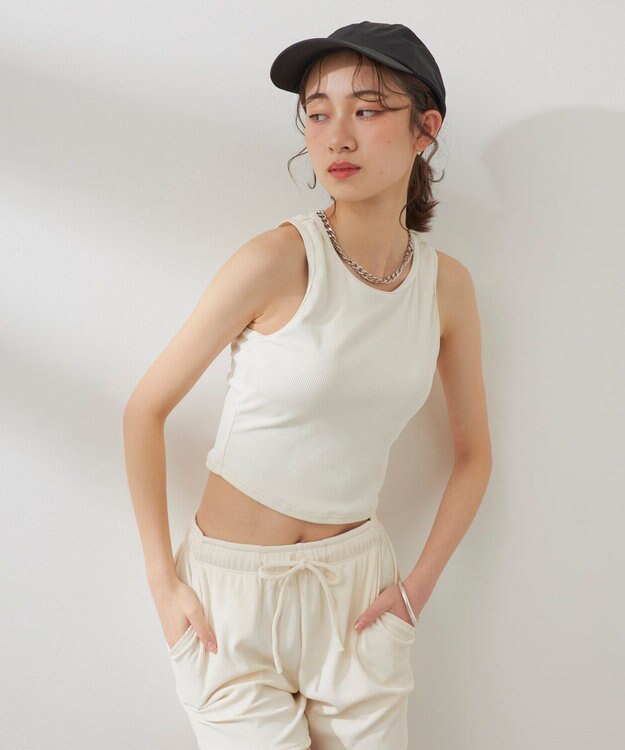 OP／FILA 【ocean pacific】ラッシュガード付き水着4点セット タンキニデザイン アイボリー