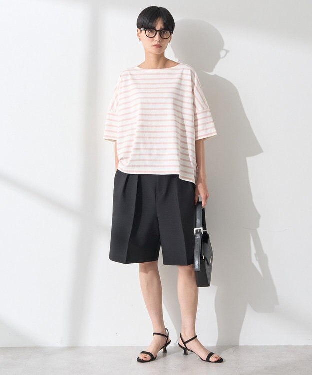 AMERICAN HOLIC バスクボーダー半袖プルオーバー Pink