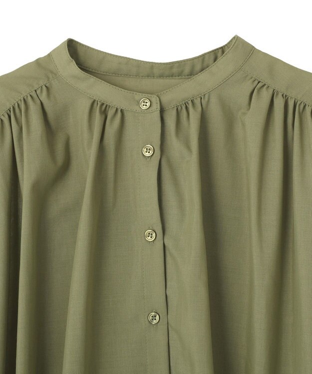 AMERICAN HOLIC 【予約】【WEB限定】イージーケア+接触冷感 フレンチスリーブギャザーシャツ Khaki