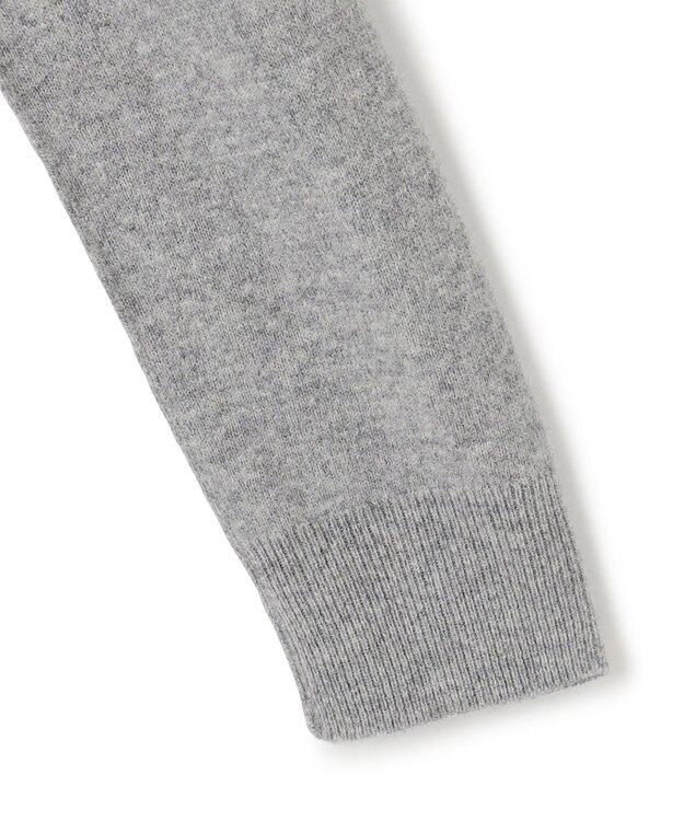 BEIGE， 【WEB限定・洗える】ROGAN / バイカラーウールハイネックニット Sax x L Gray