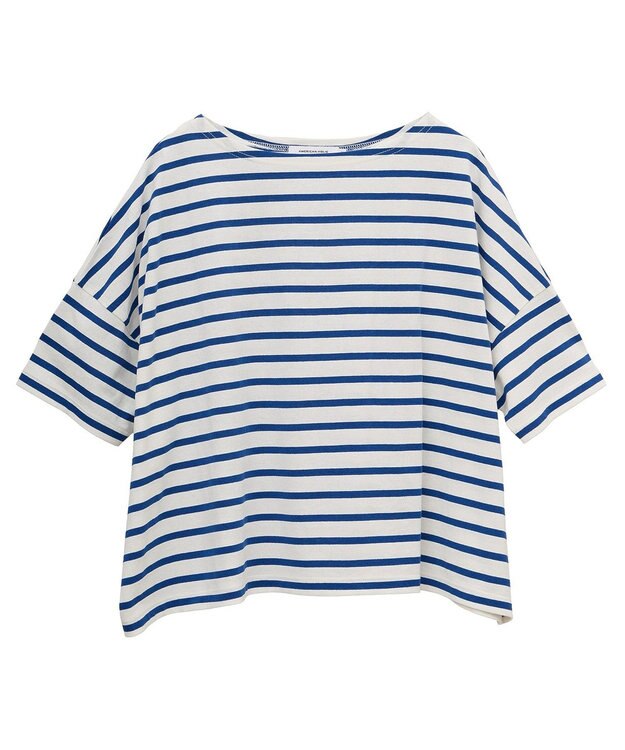 AMERICAN HOLIC バスクボーダー半袖プルオーバー Blue