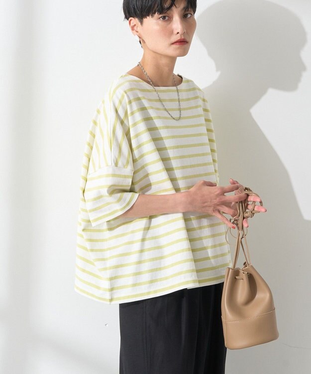 AMERICAN HOLIC バスクボーダー半袖プルオーバー Yellow