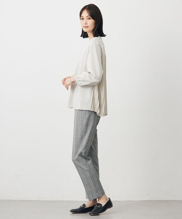 J.PRESS LADIES コンパクトトリコット バックプリーツ カットソー ベージュ系