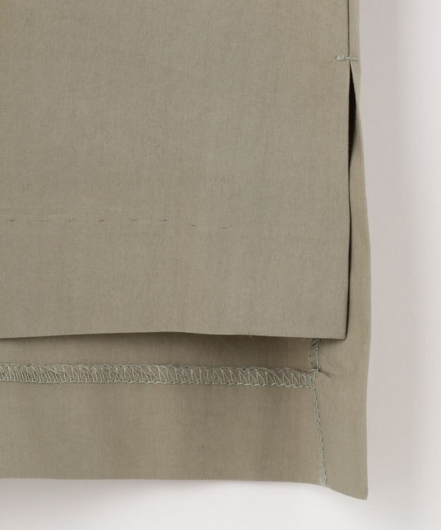 自由区 【洗える】エンブロイダリー プルオーバーブラウス カーキ系